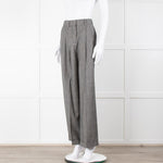 LilySilk Grey Prince of Wales Cuffed Tailored Trousers