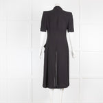 Lulu Guiness Black Crepe Dee Coat