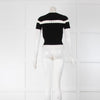 Alexander McQueen Black Cropped Top With Cream Panel