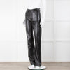 Anine Bing Black Faux Leather Trousers