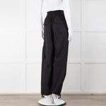 Dion Lee Black Frayed Waistband Cargo Trousers