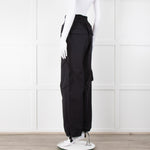 Dion Lee Black Frayed Waistband Cargo Trousers