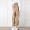 Dion Lee Beige Frayed Waistband Cargo Trousers