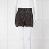 IRO Black Leather High Waist Shorts