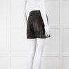 IRO Black Leather High Waist Shorts