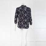 BA&SH Blue Top With Printed Flowers
