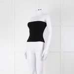 Wardrobe.NYC Black Ribbed Bandeau Top