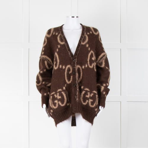 Gucci Reversible GG Mohair Wool Cardigan