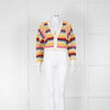 ba&sh Cream Pink Yellow Cotton Cardigan