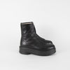 The Row Black Leather Zip Front Boot