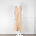 Joseph Neutral Wool Blend Sequin Sleeveless Maxi Dress