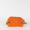 Versace Orange Leather Gold Hardware Mini Satchel