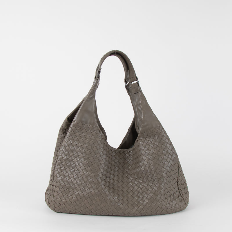 Bottega Veneta Olive Green Intrecciato Campana Bag