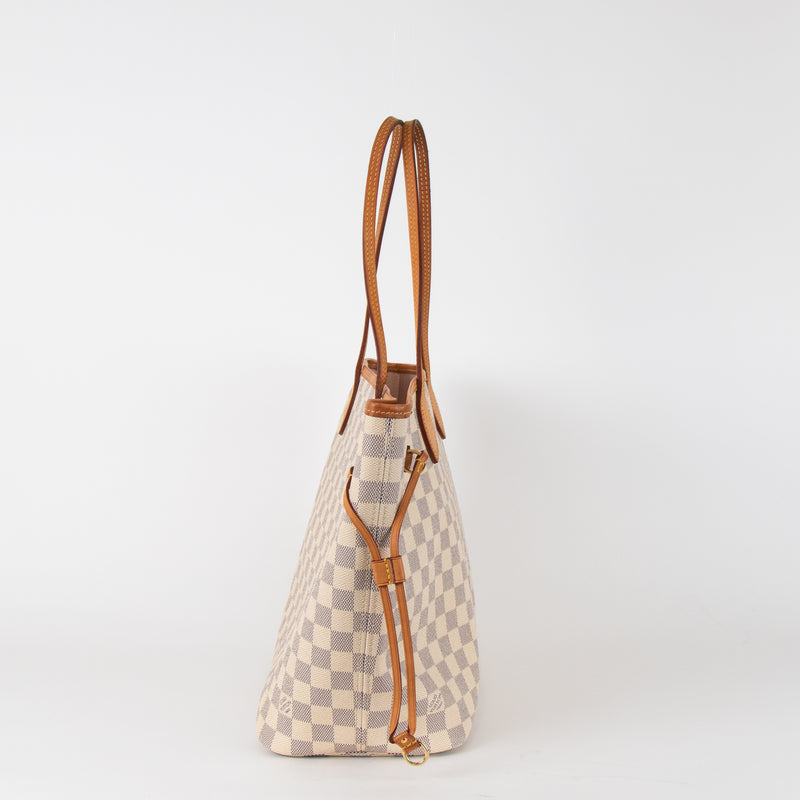 Louis Vuitton Damier Azur Neverfull MM Tote Bag