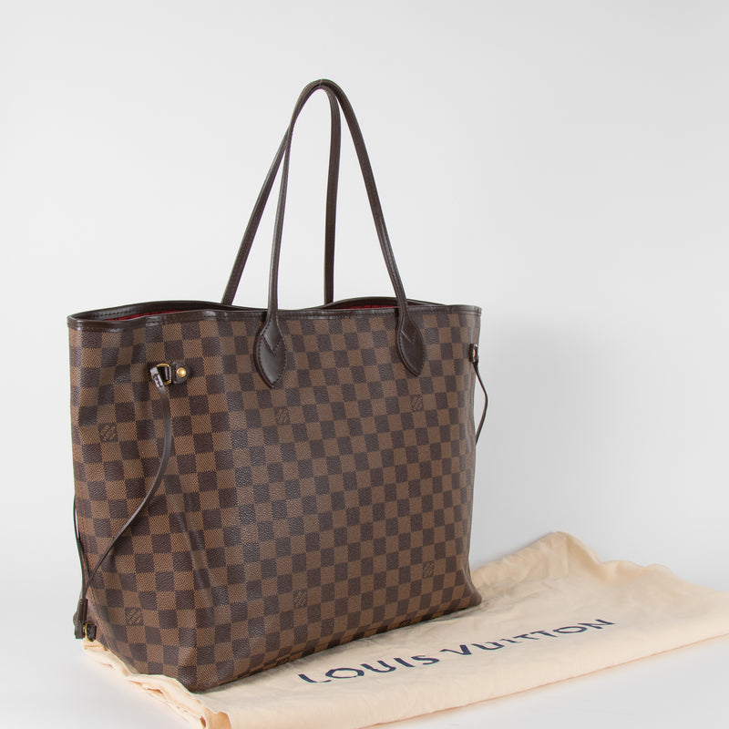 Louis Vuitton Brown Damier Ebene Neverfull GM Tote Bag