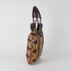 Christian Louboutin Brown Snakeskin Leather Trim Shoulder Bag