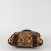 Christian Louboutin Brown Snakeskin Leather Trim Shoulder Bag