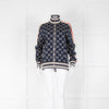 Gucci Navy Jacquard Zip Track Jacket