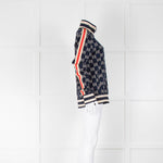 Gucci Navy Jacquard Zip Track Jacket