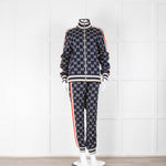 Gucci Navy Jacquard Stretch Knit Joggers