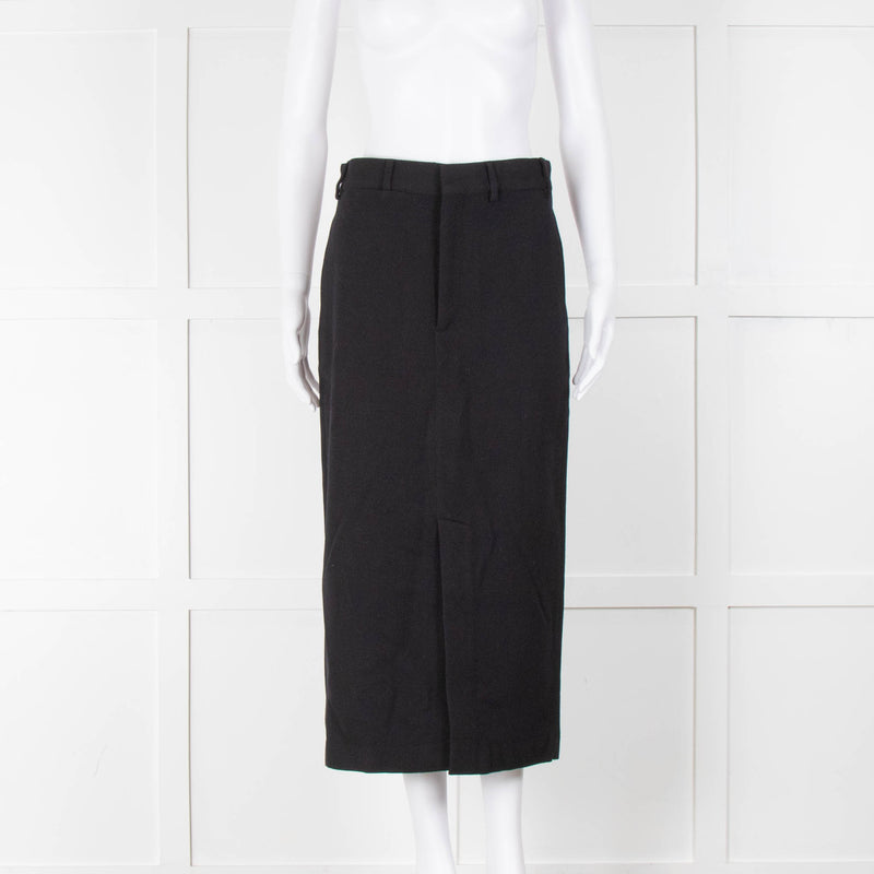 Raey Navy Midi Skirt