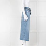 Raey Long Pale Blue Denim Skirt