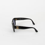 Chanel Black Sunglasses With Gold Logo