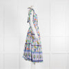 Emily Lovelock Floral Print Tie Shoulder Midi Dress
