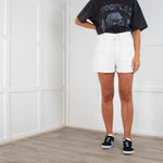 DL1961 White Marie Linen Shorts