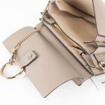 Chloe Medium Faye Bag in Beige Contrast Leather and Suede