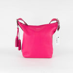 Coach Hot Pink Leather Silver Hardware Tote Bag