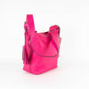 Coach Hot Pink Leather Silver Hardware Tote Bag