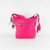 Coach Hot Pink Leather Silver Hardware Tote Bag