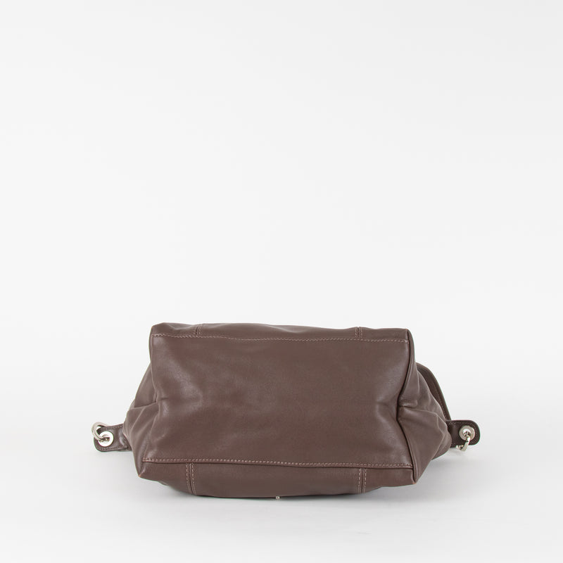 Longchamp Brown Leather Small Le Pliage Tote Bag