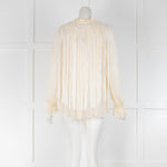 Zimmermann Cream Fringe Swing Blouse