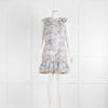 Zimmermann Verity Panelled Linear Blue & Cream Dress