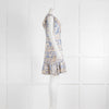 Zimmermann Verity Panelled Linear Blue & Cream Dress