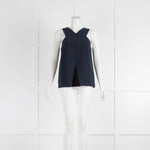 Camilla And Marc Navy Sleeveless/Front Split Top