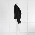 Dolce And Gabbana Black Crop Jacket With Lace Insert