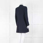 Claudie Pierlot Navy Duster Coat with Gold Buttons