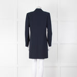 Claudie Pierlot Navy Duster Coat with Gold Buttons