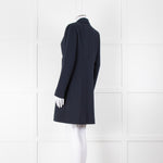 Claudie Pierlot Navy Duster Coat with Gold Buttons