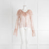 Philosophy Di Lorenzo Serafini Pink Lace L/S Blouse With Neck Frill