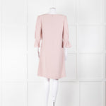 Jane Blush Pink Shift Dress with Fluted Sleeves