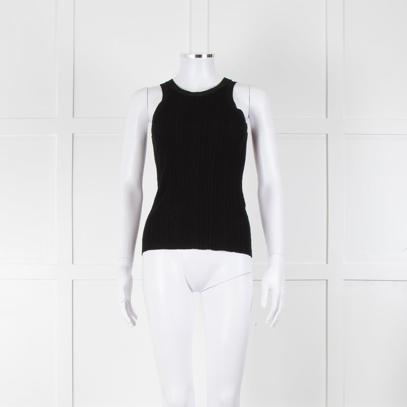 Toteme Black Ribbed Sleeveless Top