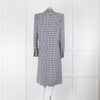 Alexandre Vauthier White Blue Houndstooth Coat