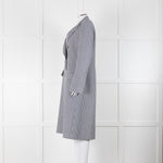 Alexandre Vauthier White Blue Houndstooth Coat