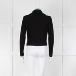 Boutique Moschino Black Gold Zip Front Knitted Jacket