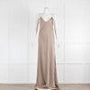 Raey Warm Grey Silk Satin Maxi Dress