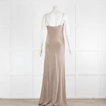 Raey Warm Grey Silk Satin Maxi Dress